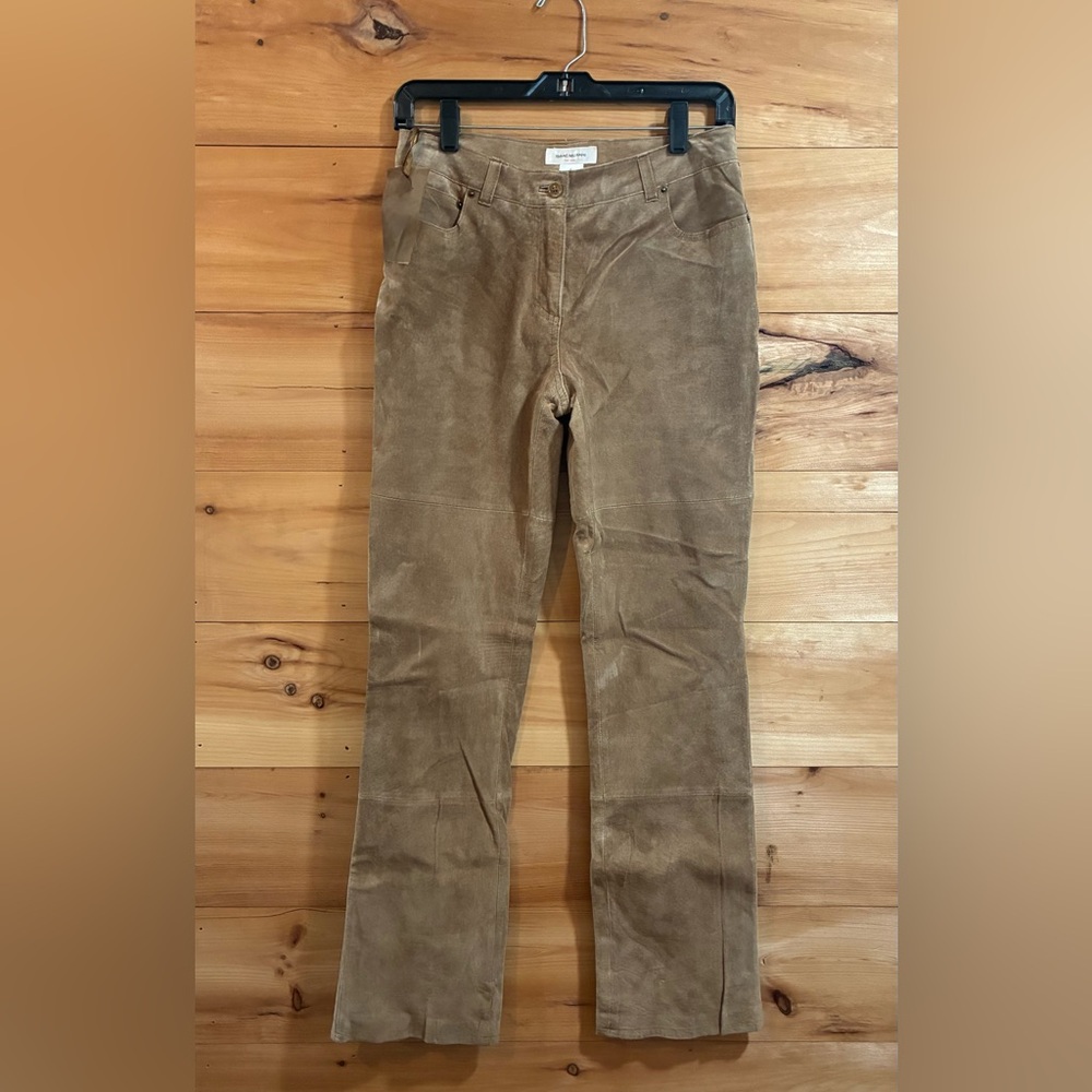 Isaac Mizrahi Tan Leather Pants